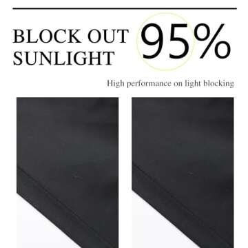 Homechoice Decor Thermal Insulated Blackout Window Curtains, Boho Ruched Window Treatments with 3 Rows of Butterfly Flowers, Rustic Rod Pocket Drapes for Room, 54" W x 84" L, 2 Panels, Black(LQ-30)