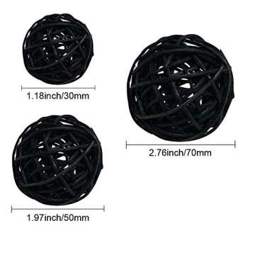 Worldoor Wicker Rattan Balls Bag, Garden, Wedding, Party Decorative Crafts, House Ornaments, Vase Fi...
