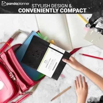 Panda Planner Pro 2025 Undated Daily Planner with Hourly Schedule 8.5"x11" - To Do List Notepad, Daily Journal, Goal Planner, Habit Tracker, Gratitude Journal - Home/Office Supplies - Black