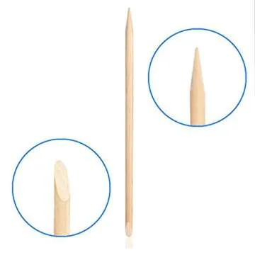 Orange Wood Sticks, Nail Art, Cuticle Pusher Remover, Manicure Pedicure Tool (50 Pieces)