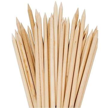 Orange Wood Sticks, Nail Art, Cuticle Pusher Remover, Manicure Pedicure Tool (50 Pieces)