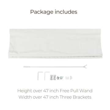 TWOPAGES Beige Linen Cordless Roman Shades - Custom Fit