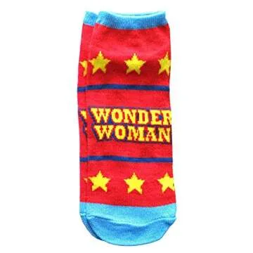 DC Comics Wonder Woman 5 Pack Low Cut Ankle Socks for Juniors