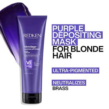 Redken Color Extend Blondage Express Anti-Brass Mask For Blonde & Highlighted Hair | Ultra-Pigmented Purple Hair Toner