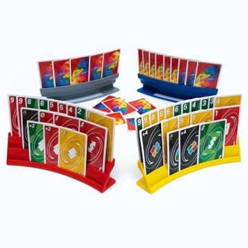 BORICO Card Holders for Playing Cards - 4 Pack Playing Card Holder for Kids and Adults,Stackable Sto...