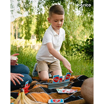 BORICO Card Holders for Playing Cards - 4 Pack Playing Card Holder for Kids and Adults,Stackable Storage Game Card Tray for Arthritis Patients with a Travel Pouch (4 Colors)