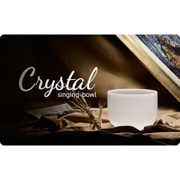 TOPFUND 432Hz C# Crystal Singing Bowl with Case