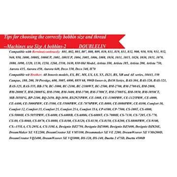 DOUBLELIN 144pcs Prewound Bobbins for Brother and More