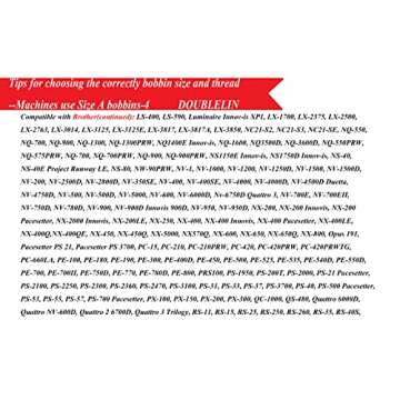 DOUBLELIN 144pcs Prewound Bobbins for Brother and More