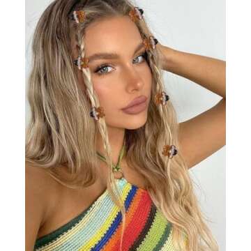 TEBIEKOY 48Pcs Mini Flower Hair Clips for All Ages