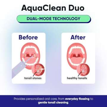 SOMETHING NICE AquaClean Duo Water Flosser - Portable, Waterproof, Include Nozzle, Magnetic Charger & Travel Bag | Dentist Designed Cordless Flosser for Teeth Cleaning Ideal for Braces (Pastel Purple)