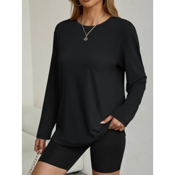 AUTOMET Women’s Oversized Long Sleeve Fall Shirt Stylish Comfort