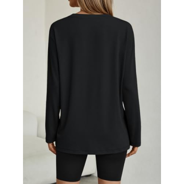 AUTOMET Women’s Oversized Long Sleeve Fall Shirt Stylish Comfort