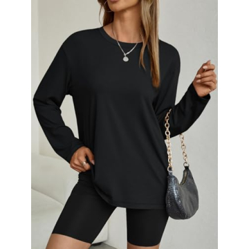 AUTOMET Women’s Oversized Long Sleeve Fall Shirt Stylish Comfort