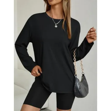 AUTOMET Women’s Oversized Long Sleeve Fall Shirt Stylish Comfort