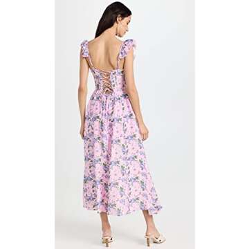 ASTR the label Women's Wedelia Dress, Purple Floral, S