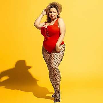 Geyoga 3 Pairs Sparkly Fishnets Stockings for Women Rhinestone Fishnets Stockings Glitter Tights One Size Fit All(Black)