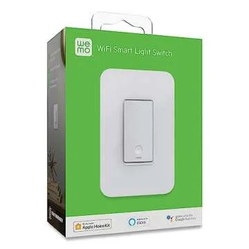 WeMo - WDS060 Wemo WiFi Smart Dimmer Switch (Dim + Control Lights from Anywhere w/App, Voice Control w/Alexa, Google Assistant, Apple HomeKit)