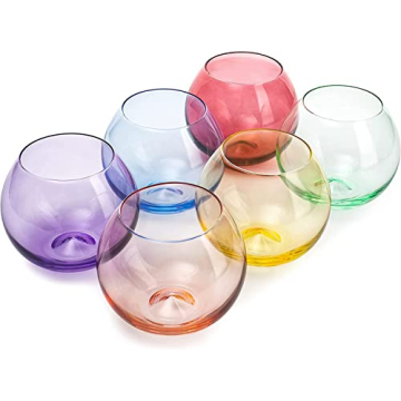 Colorful Stemless Wine Glass Set for Elegant Entertaining