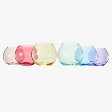 Colorful Stemless Wine Glass Set for Elegant Entertaining