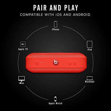 Beats Pill Plus Portable Wireless Speaker - Stereo Bluetooth, 12 Hours of Listening Time, Microphone for Phone Calls - (Product) RED