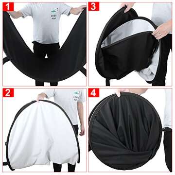 Reliable Collapsible Black White Photography Backdrop