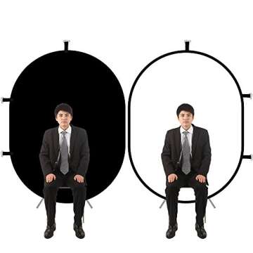 Reliable Collapsible Black White Photography Backdrop