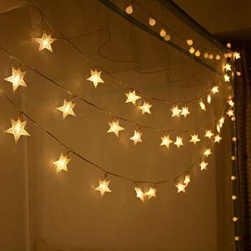Homeleo 50 LED Star String Lights with Remote Control