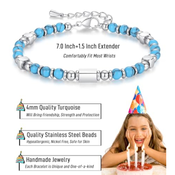 Turquoise Bracelet Gifts for 10 Year Old Girls