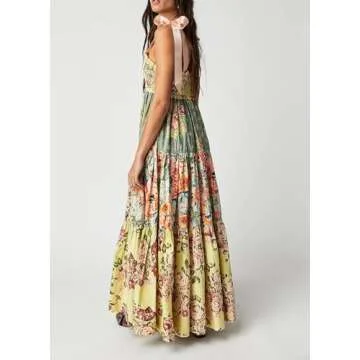 Boho Flowy Summer Dress for Women 2024 Stylish Sundress