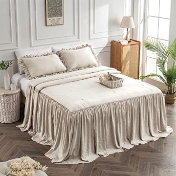 Bonlino Home Bedding Bedspread Set Quilt - Farmhouse Bedspread Summer Coverlet Bed Spreads, Lightwei...