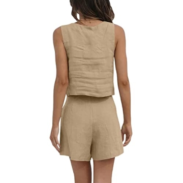 Biivrii Women’s 2 Piece Summer Lounge Set with Pockets