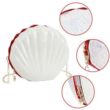 Felice Ann Mini Glitter Seashell Cross-body Evening Bag