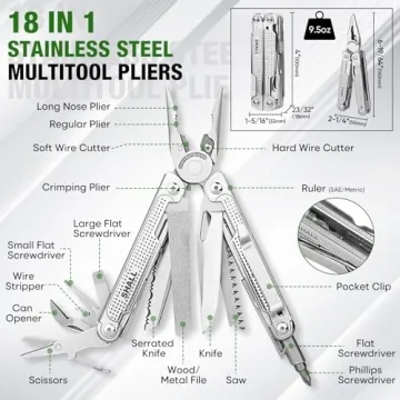 SHALL 18-in-1 Multi Tool - Versatile and Compact Gift