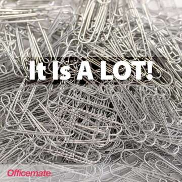 Officemate Giant Paper Clips, 1000 Durable Steel Clips