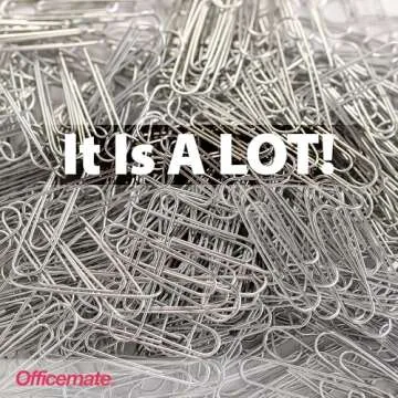 Officemate Giant Paper Clips, 1000 Durable Steel Clips