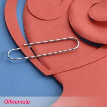 Officemate Giant Paper Clips, 1000 Durable Steel Clips