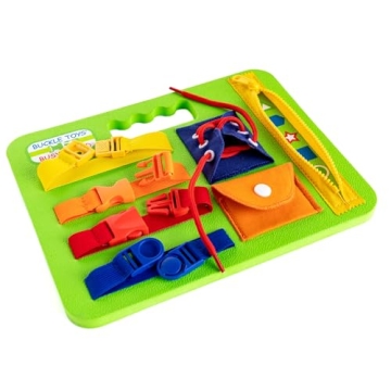Buckle Toys Busy Board - Montessori Learning Toy