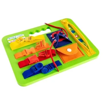 Buckle Toys Busy Board - Montessori Learning Toy