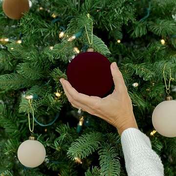 11 Velvet Christmas Ornaments - Elegant & Shatterproof