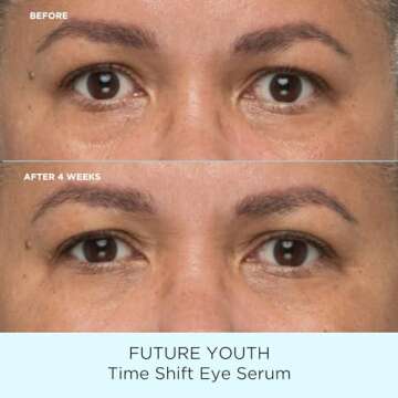 Pacifica Beauty Future Youth Time Shift Eye Serum, Skincare, Brightening, Dark Circles, Fine Lines, Skin Firming, Fragrance Free, Eye Cream, For All, Stressed, Aging Skin, Vegan, 0.67 fl oz (1 Count)