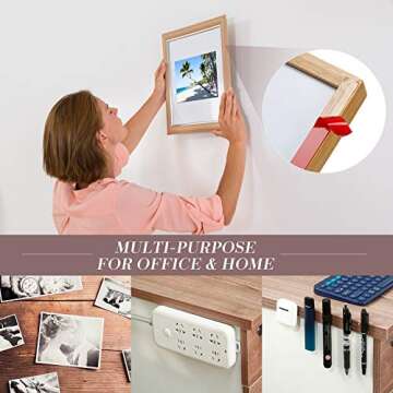 100 Pieces Nail Design Tips Display Stand Holder with 10 M Double Sided Tape Nail Design Practice Holder and Removable Mounting Tape for Home Wall office Decor