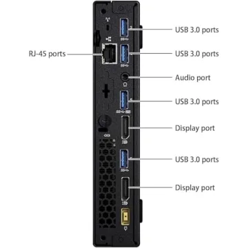 Lenovo ThinkCentre M715q Tiny PC Bundle with Monitor