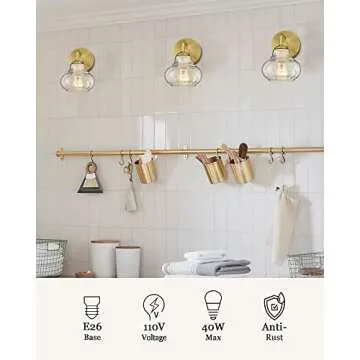 Stylish ELYONA Bubble Glass Wall Sconces for Any Room