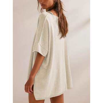 Stylish Tankaneo Women's Oversized T Shirts for Casual Wear