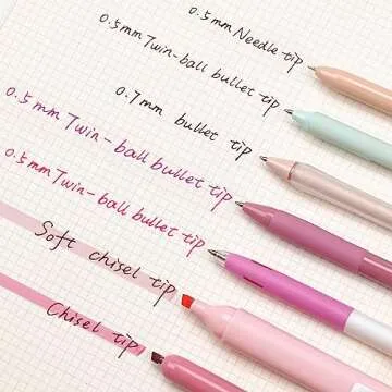 Stylish WRITECH Gradient Color Barrel Gel Pen Set