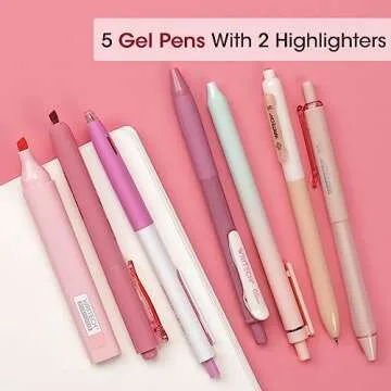 Stylish WRITECH Gradient Color Barrel Gel Pen Set