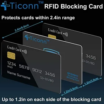 TICONN RFID Blocking Cards - 4 Pack for Secure Travel