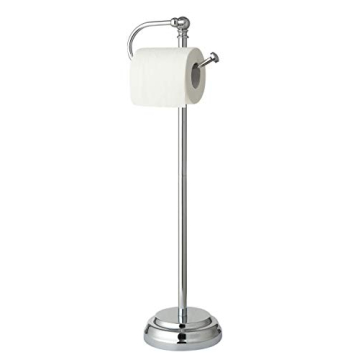 Stylish SunnyPoint Classic Free Standing Toilet Paper Holder for Any Bathroom