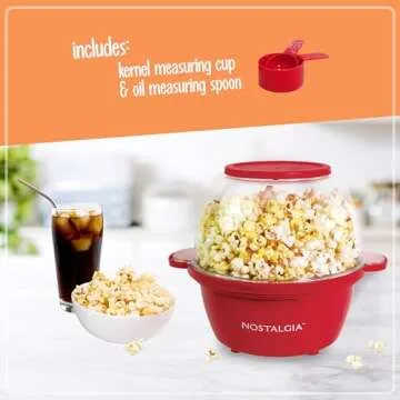 Nostalgia 2-Quart Stirring Popcorn Popper for Movie Nights